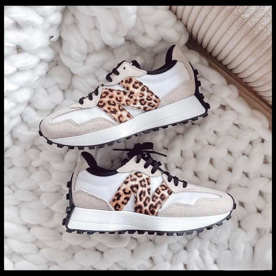 New Balance 327 White Leopard Women's