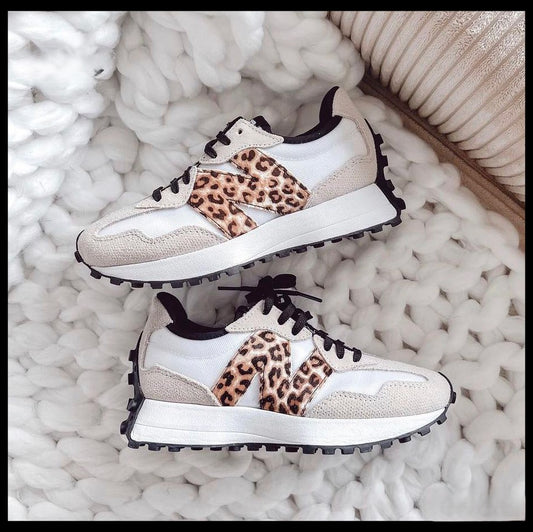 New Balance 327 White Leopard Women's