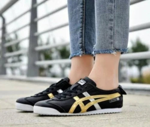 Onitsuka Tiger Mexico 66 Black Gold Silver