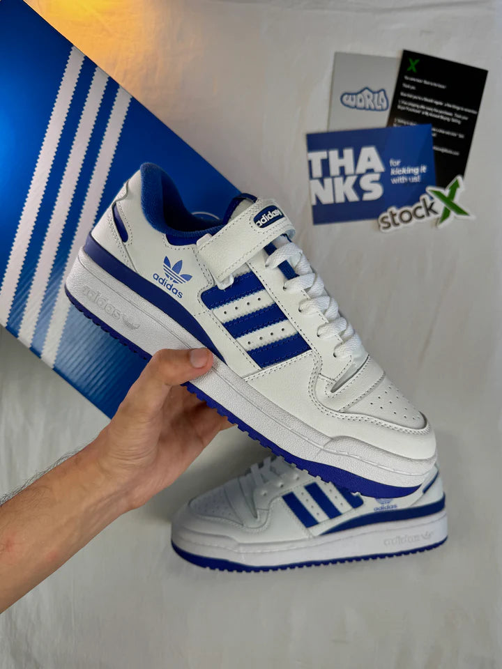 adidas Forum Low – White / Royal Blue