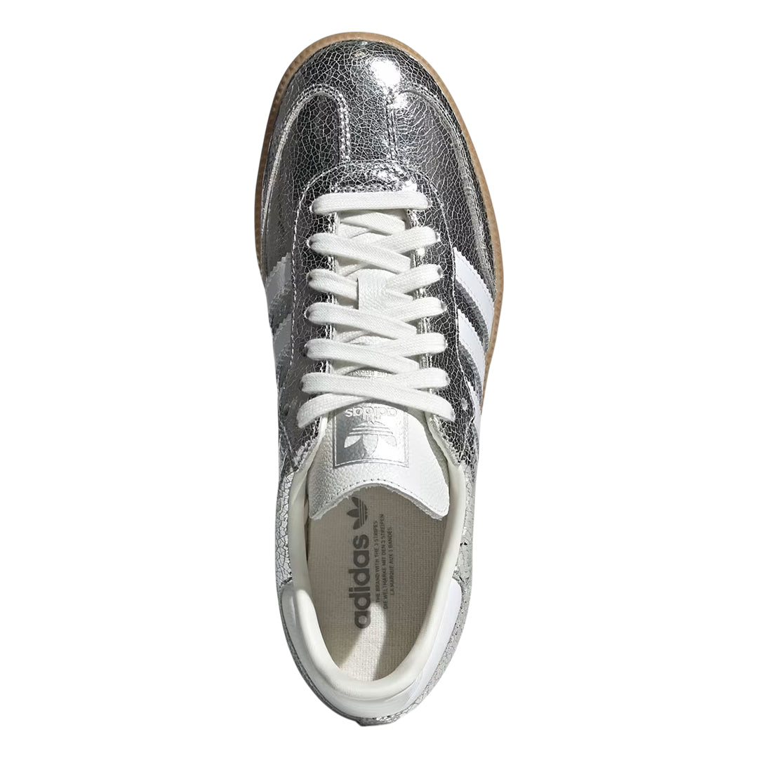 Adidas Samba OG Cracked Leather Women Sneakers - Silver Metallic