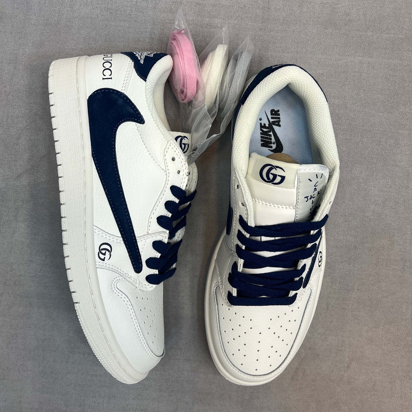 Gucci x Nike Dunk Low White&Navy