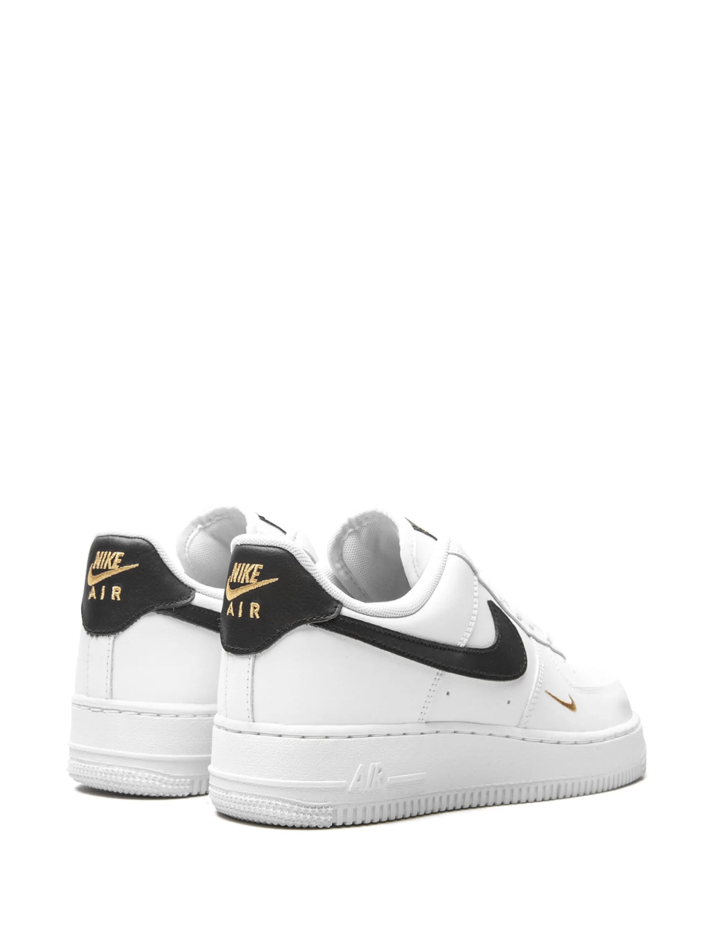 Nike Air Force 1 White Black Gold Sneakers Premium Style
