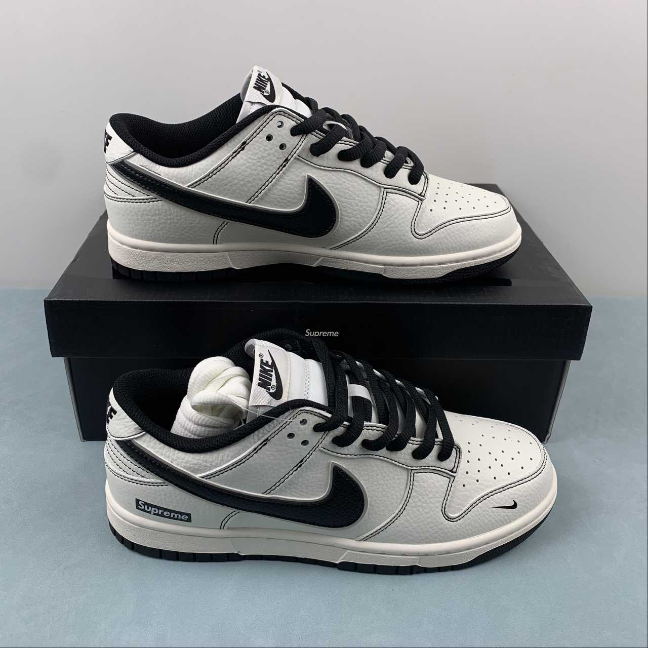 Supreme x SB Dunk Low Off White Black