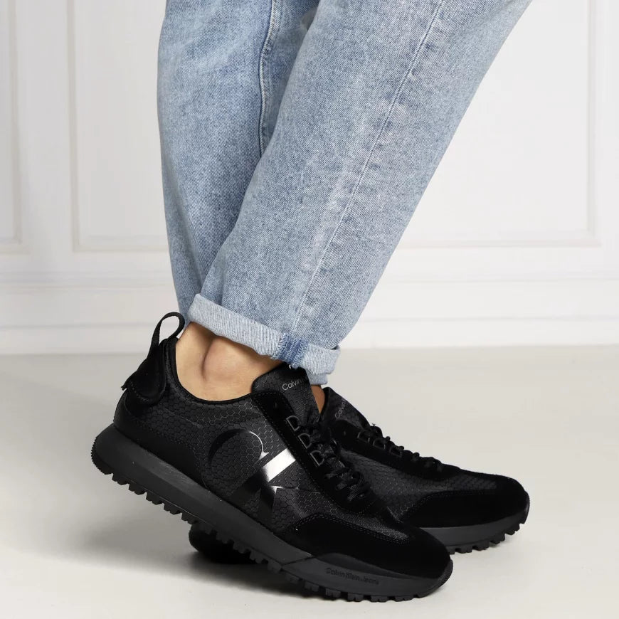 Calvin Klein Suede Trainers – Triple Black – Men’s Sneakers