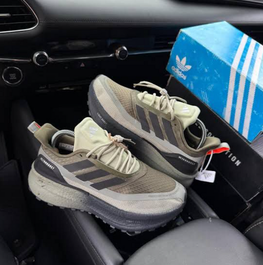 ## Adidas Lightboost Trail Running Shoes – Beige/Grey