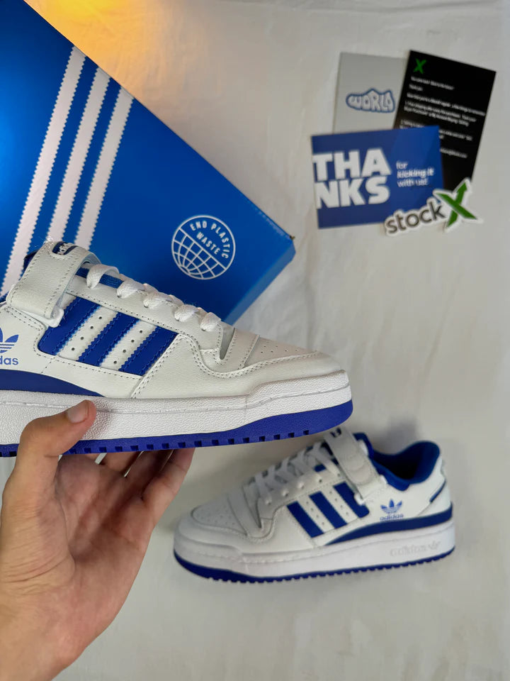 adidas Forum Low – White / Royal Blue