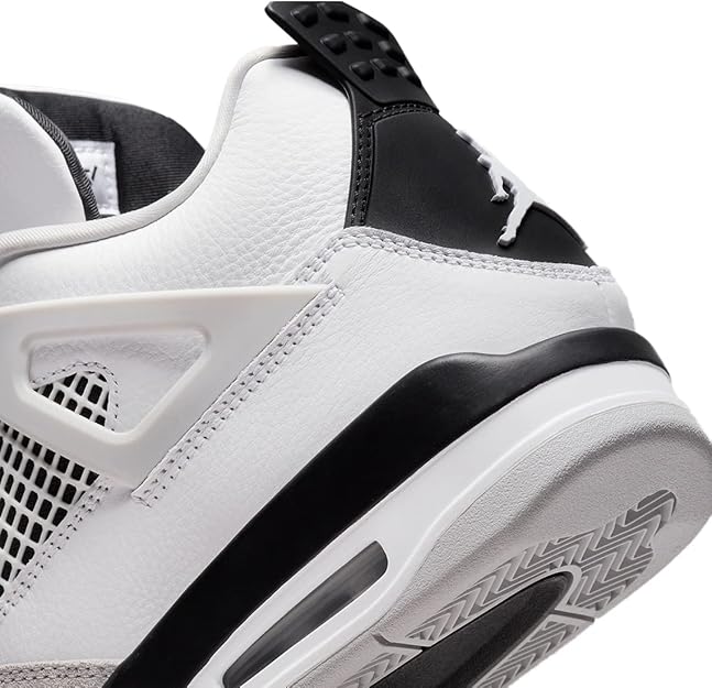 Air Jordan 4 Retro White Black Neutral Grey Sneakers