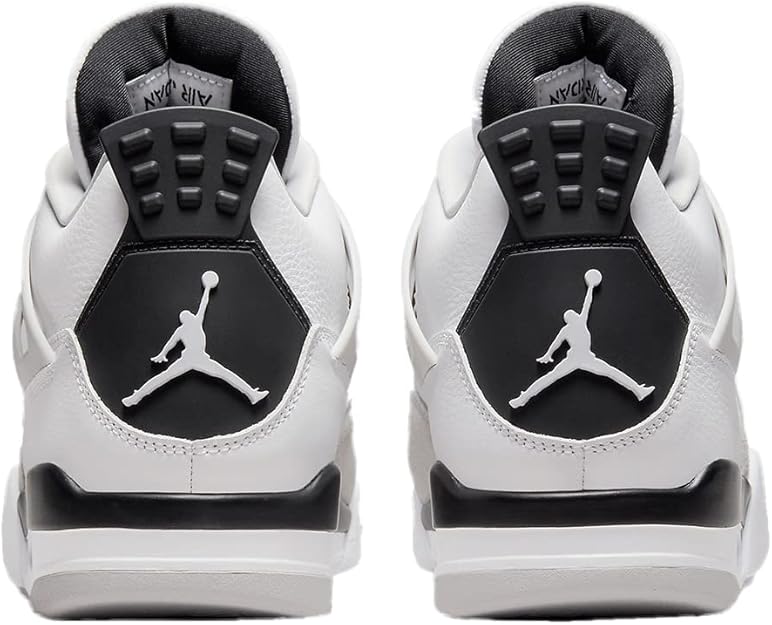 Air Jordan 4 Retro White Black Neutral Grey Sneakers