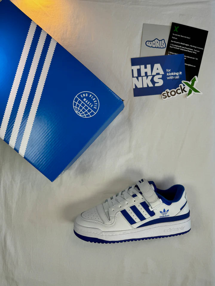 adidas Forum Low – White / Royal Blue