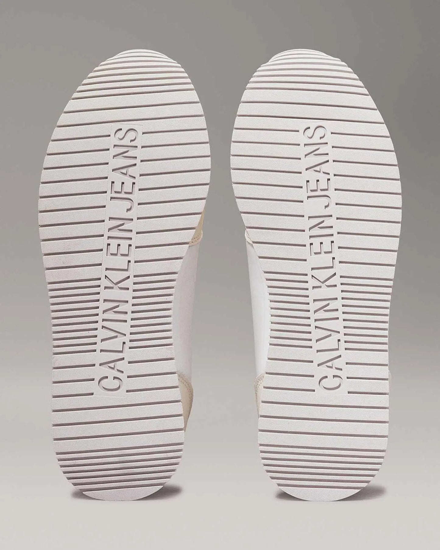 **Calvin Klein Jeans Runner Sock Laceup Trainers – Men’s Sneakers (White/Black)**