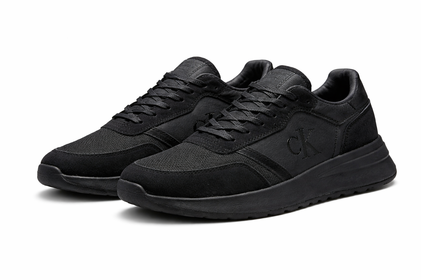 Calvin Klein Suede Trainers – Triple Black – Men’s Sneakers