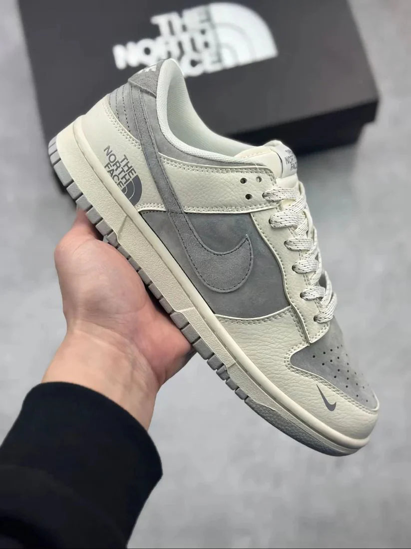 The Nike SB Dunk Low x The North Face  White&Gray