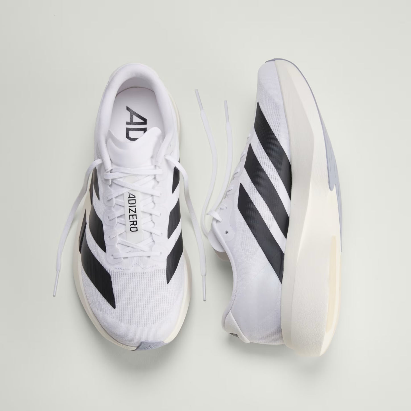 Adidas Adizero EVO SL White Silver Running Shoes White x Black