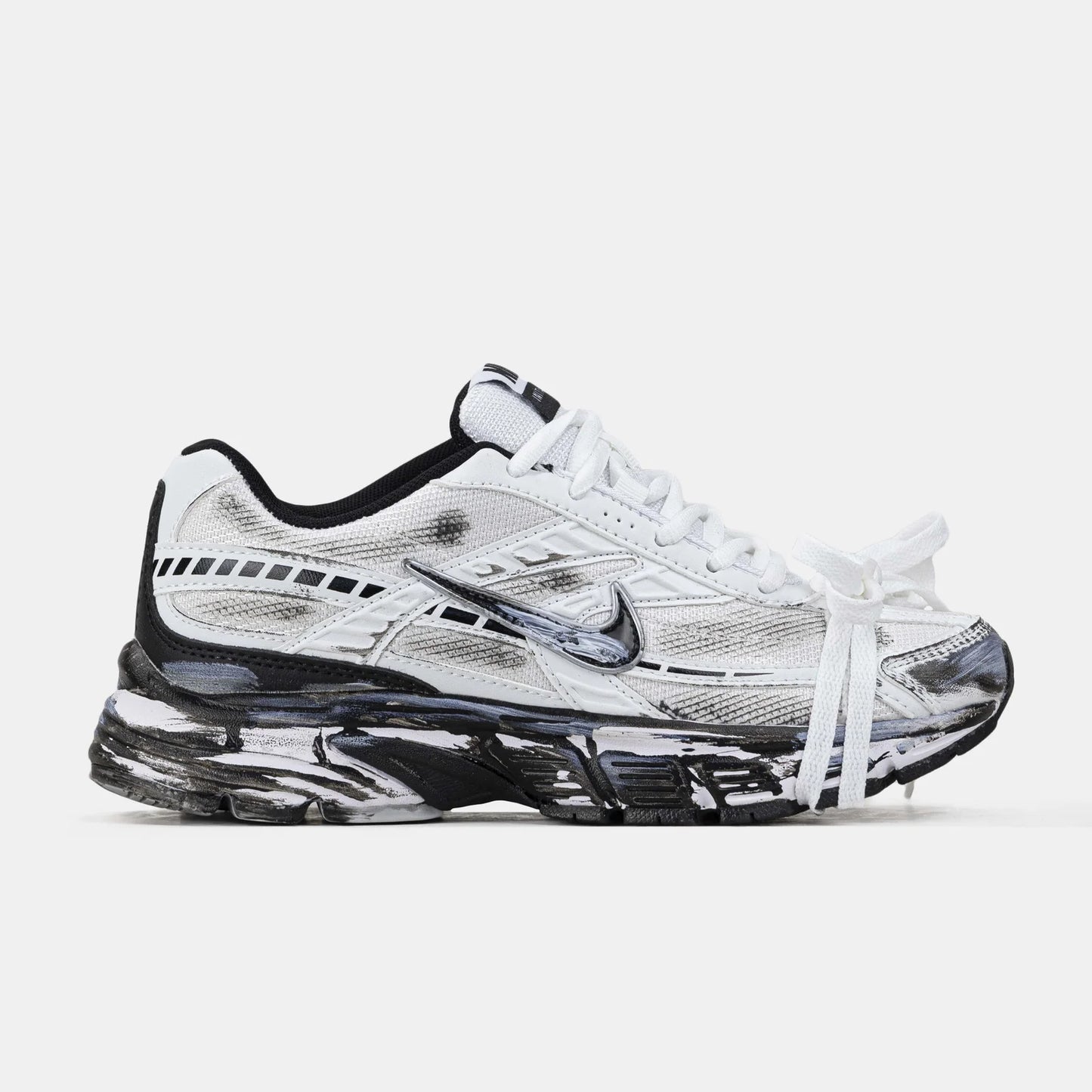 ## Nike Initiator Custom White Black Sneakers