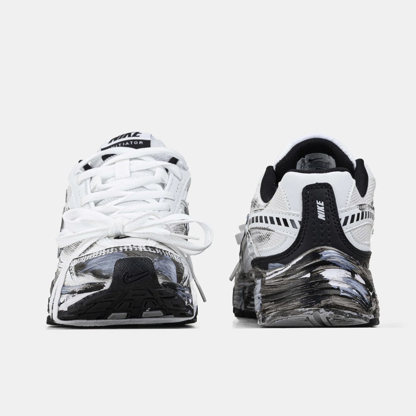 ## Nike Initiator Custom White Black Sneakers