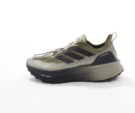 ## Adidas Lightboost Trail Running Shoes – Beige/Grey