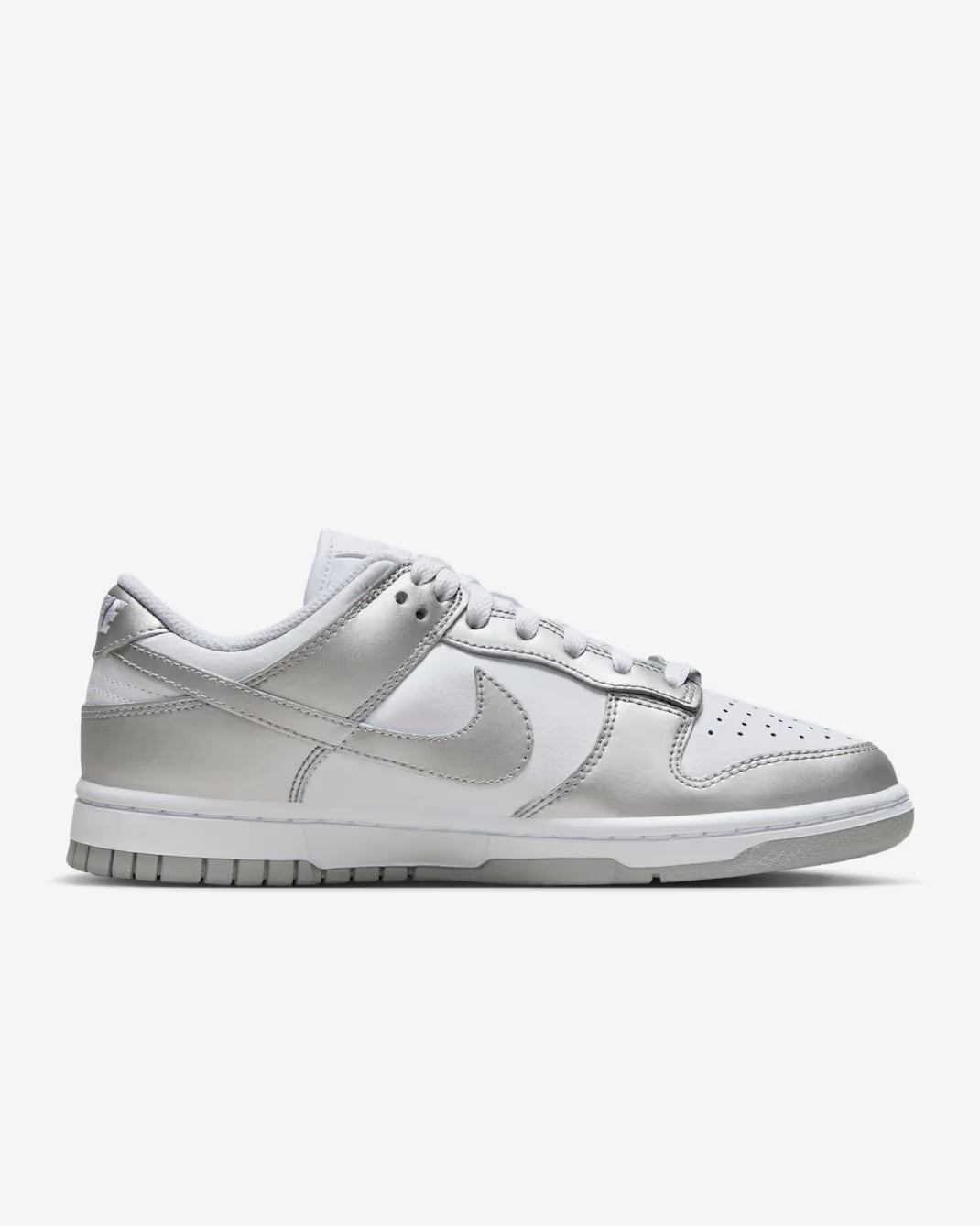 ## Nike Dunk Low White Silver Sneakers