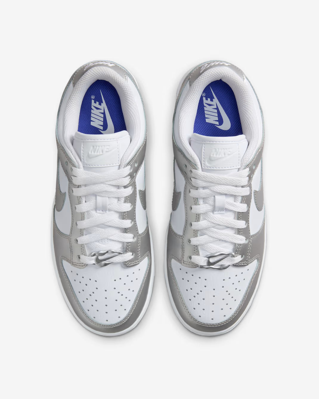 ## Nike Dunk Low White Silver Sneakers
