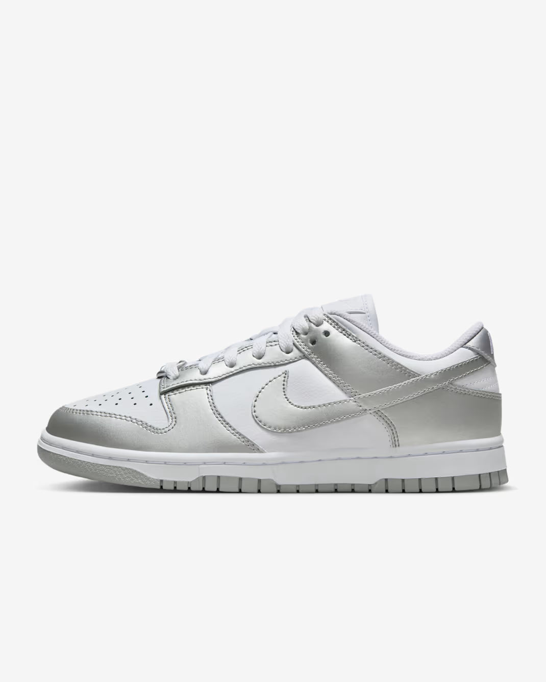 ## Nike Dunk Low White Silver Sneakers