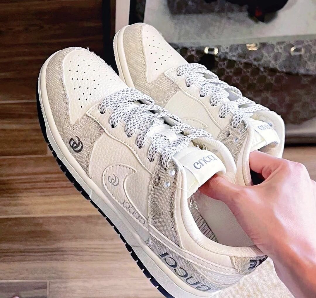 Gucci x Nike Dunk Low White&Gray