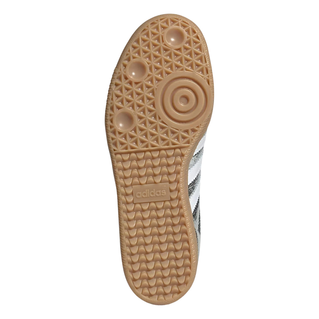 Adidas Samba OG Cracked Leather Women Sneakers - Silver Metallic