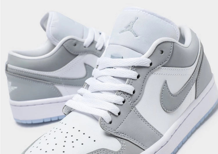 Nike Air Jordan 1 Low Men Sneakers - White/Wolf Grey