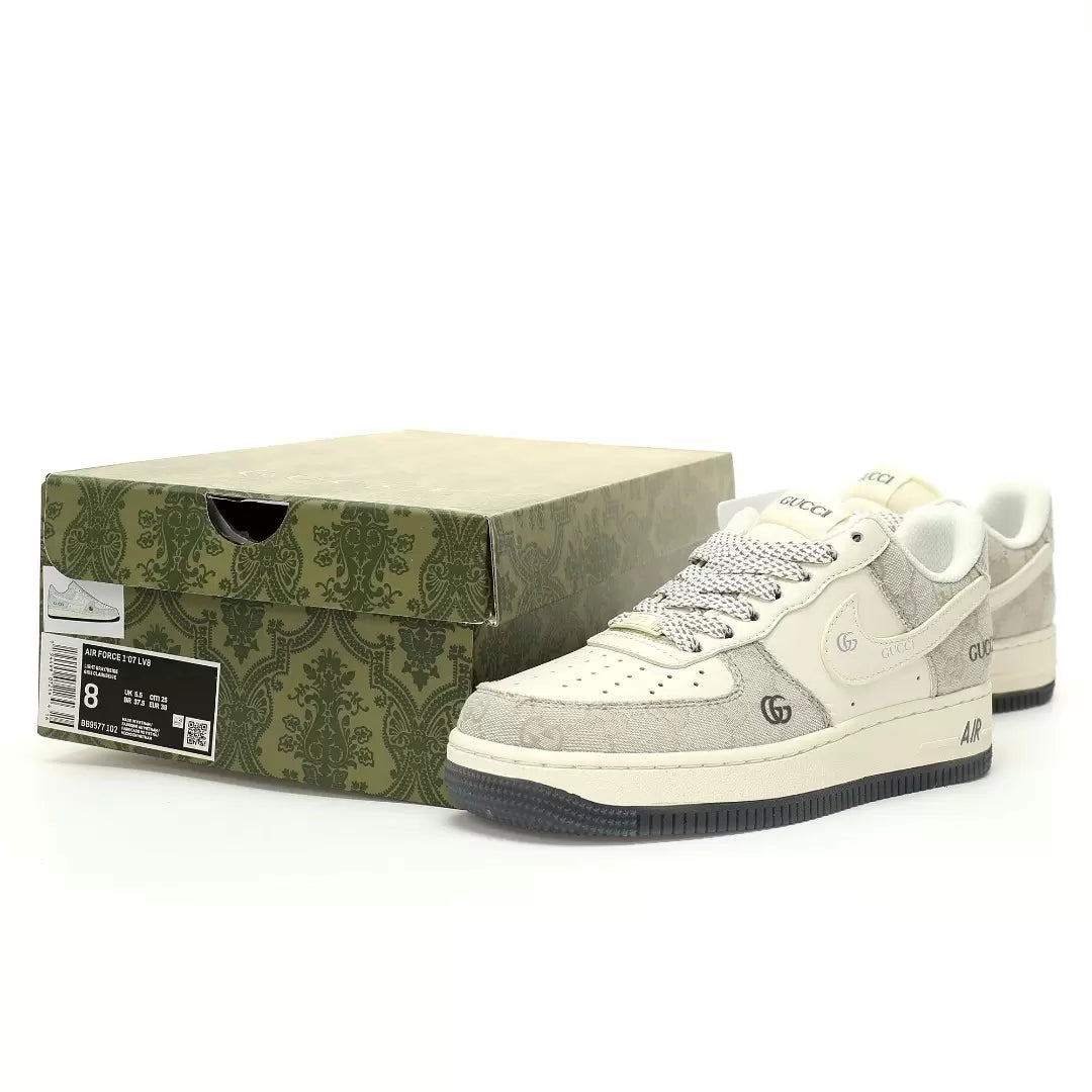 AF-1 Exquisite Light Gray – Luxury-Inspired Sneakers