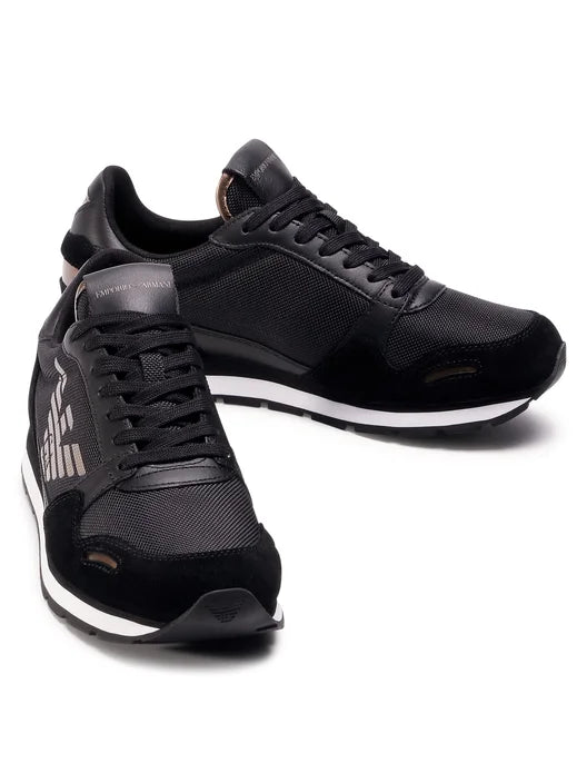 Emporio Armani Low-Top Men Sneakers - Black